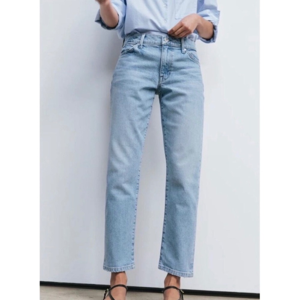 AYR The Stance Straight Leg Jeans Light Wash Blue Denim Size 28 Made in LA